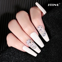 JTING Private Label 15ml Bouteille de Gel Polish Base Caoutchouc à Paillettes Marbrées pour Nail Art, Collection 9 Couleurs, OEM Gel Polish à Paillettes Métallisées