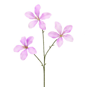 Fleur d'orchidée artificielle à flamme unique, branche en soie, décoration de mariage, 3 têtes - Product Image 1