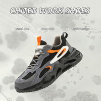 CHITED Chaussures de Sécurité d'Été pour Hommes et Femmes Légères à Embout d'Acier et Composite Coupe Large Antidérapantes pour Usage Industriel