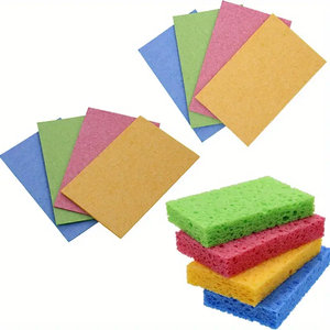 Esponjas comprimidas de celulosa biodegradable Paños para lavar platos multiusos para limpieza de cocina - Product Image 2