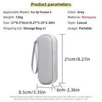 Étui de transport mini protecteur antichoc en PU/Nylon de qualité supérieure pour DJI OSMO Pocket 4