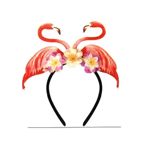 Hawaii mùa hè Headband Flamingo headpiece bãi biển tóc phụ kiện dứa dừa cây headbands make up nhựa tiệc