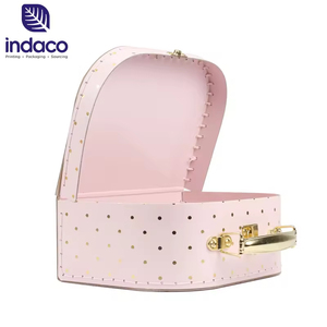 Decorative Toy Suitcase Shaped Cardboard Suitcasebaby Clothing Packaging Box Paperboard Suitcase with Handle - Product Image 2
