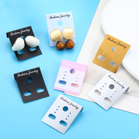 50 pièces/sac, cartes d'étiquetage et supports de présentation en plastique pour boucles d'oreilles et clous d'oreilles, fournitures pour bijoux 30x37mm X19