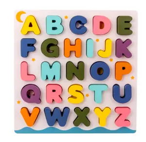 थोक बोर्ड बच्चों पत्र-उच्च गुणवत्ता वाले बच्चों लकड़ी के खिलौने डिजिटल ब्लॉक पत्र मिलान बोर्ड थोक बच्चों जल्दी शैक्षिक लकड़ी के खिलौने