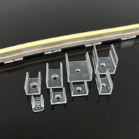 Clip de fixation transparent pour bande LED, clips de montage en plastique pour bande LED pour éclairage intérieur et extérieur, installation sécurisée de la bande lumineuse