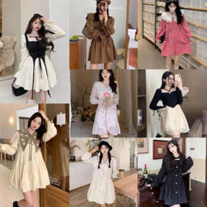 Liquidation à bas prix de robes imprimées à manches courtes pour femmes, stock de robes d'été pour femmes - Product Image 5