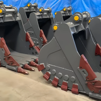 Godet de terrassement robuste pour excavatrice 20 tonnes, plaque épaissie résistante à l'usure, pour l'exploitation minière, fabrication sur mesure OEM, directement de l'usine