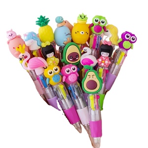ปากกาลูกลื่น<span class=keywords><strong>การ์ตูน</strong></span> 4 สี ปากกาสีสันสดใส ปากกาเน้นข้อความสำหรับจดบันทึก สมุดโน้ต <span class=keywords><strong>Netflix</strong></span> ปากกาลูกลื่น ของขวัญ - Product Image 1