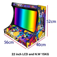 Nouvelle Machine d'Arcade Double Joueur DX Pandora 26800 Jeux en 1, 22 Pouces, Style Bar Top, Écran LCD HD 1280p, Joystick 8 Directions et Boutons Poussoirs