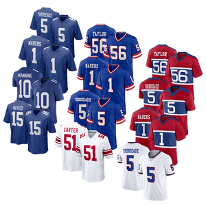 2025 nuevas camisetas de fútbol americano cortas transpirables cosidas en la parte superior 1 Malik Nabers 5 Kayvon Thibodeaux 56 Lawrence <span class=keywords><strong>Taylor</strong></span> New <span class=keywords><strong>York</strong></span> - Product Image 1