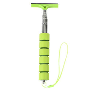 Herramientas de limpieza de cristales de coche de acero inoxidable al por mayor: mango para espejo retrovisor de coche con cepillo y espátula - Product Image 4