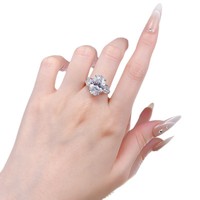 S925 argent Sterling Pigeon oeuf anneau grand 10*15mm ovale coupe Zircon géométrique Style européen américain transfrontalier pour hommes femmes