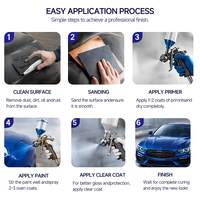 Pintura para Automóviles 2K Color Masterbatch, Pintura de Alto Brillo y Fuerte Adhesión para Reparación de Automóviles, Negro y Más de 1000 Colores