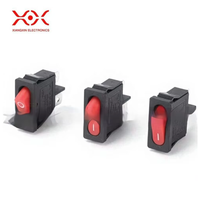 Interruptor Marino Tipo KCD1-110, Ultrafino, de 2 Velocidades, Rojo y Negro, 6A250V9.5*21MM, Interruptor para Instrumentos