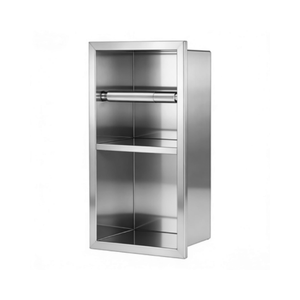<span class=keywords><strong>Niche</strong></span> murale encastrée minimaliste noire en acier inoxydable 304 pour papier toilette, dissimulée et carrelable, pour <span class=keywords><strong>salle</strong></span> <span class=keywords><strong>de</strong></span> <span class=keywords><strong>bain</strong></span> et douche - Product Image 2