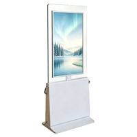 Pantalla Vertical de Doble Cara de 43 Pulgadas, con Soporte de Pie, Pantalla LCD Personalizada, Señalización Digital, Cartel Portátil, Pizarra Inteligente