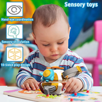 Juguete Multifuncional para Niños, Cubo de Actividades Poliédrico, Tablero de Actividades, Cubo Interactivo para Agarrar con la Mano