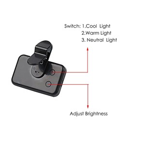 Led Lumineux Haute Puissance <span class=keywords><strong>Live</strong></span> Selfie Portable Prendre <span class=keywords><strong>Photo</strong></span> Jouer Vidéo Mini Fill Lampe Clip Extérieur 3 Couleurs Usb Rechargeable Lumière - Product Image 5