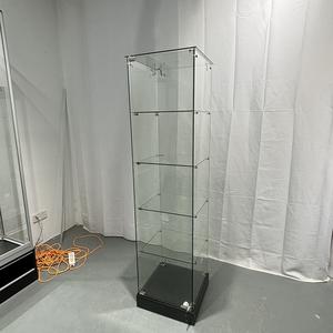 ארון תצוגה מזכוכית מלאה ללא מסגרת, עשוי סיבית MDF, בהתאמה אישית סיטונאית של KEWAY - Product Image 1