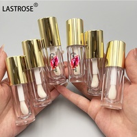 Tubes de brillant à lèvres ronds vides uniques de 6 ml avec capuchon doré – Contenants de brillant à lèvres en gros – Emballage de maquillage pour brillant à lèvres