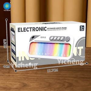 NUEVO <span class=keywords><strong>Piano</strong></span> de Juguete con Pantalla Táctil Rainbow Light para Niños, Teclado Electrónico Portátil de 13 Teclas, Juguetes Musicales de Aprendizaje Temprano para Niños Pequeños, CE - Product Image 4