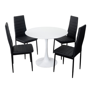 Mẫu Miễn Phí Trắng Hai Lớp Tam Giác Đen Plexiglass Hiện Đại Sợi Thủy Tinh Căn Cứ Oval Glass Top Bàn Ăn - Product Image 2