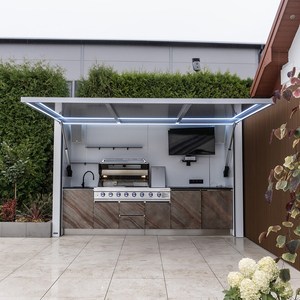 Cocina Móvil Exterior de Acero Inoxidable 304 con Encimera <span class=keywords><strong>Central</strong></span> Independiente - Casa Móvil para Fiestas BBQ - Product Image 6