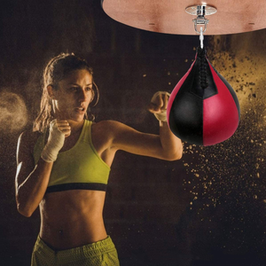 Sac <span class=keywords><strong>de</strong></span> boxe gonflable et boule <span class=keywords><strong>de</strong></span> <span class=keywords><strong>vitesse</strong></span> en cuir PU à Double extrémité en forme <span class=keywords><strong>de</strong></span> <span class=keywords><strong>poire</strong></span> avec Logo personnalisé - Product Image 6