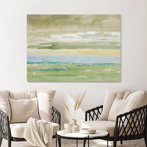 <span class=keywords><strong>Peinture</strong></span> murale décorative <span class=keywords><strong>Paysage</strong></span> Nordique Vert <span class=keywords><strong>Romantique</strong></span>, Art Abstrait Minimaliste pour Entrée, Tableau encadré en métal - Product Image 3