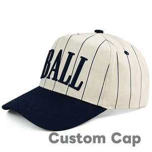 Casquettes de baseball personnalisées 100% coton, casquettes de baseball vintage bicolores de haute qualité, casquettes de baseball à 5 panneaux avec logo personnalisé - Product Image 3