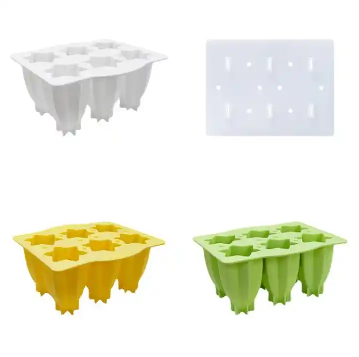 6 Cavity Conical Popsicle Mold DIY Geometric Fruit Yogurt Popsicle Ice Cream  Silicone Mold - China Ice Tray and Ice Maker price