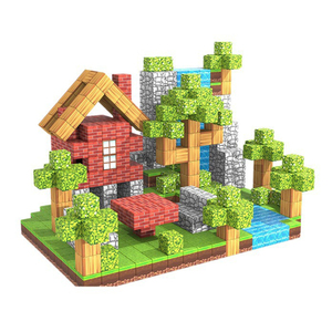 บล็อกแม่เหล็ก ชุดตัวต่อแม่เหล็ก สร้างโลกป่าไม้ <span class=keywords><strong>ของ</strong></span>เล่นเสริมพัฒนาการสำหรับเด็กชายและเด็กหญิง <span class=keywords><strong>ของ</strong></span>ขวัญวันเกิด - Product Image 3