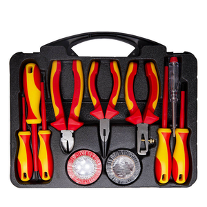 Kit d'outils isolés VDE avec pinces combinées et <span class=keywords><strong>tournevis</strong></span> CR-V, 11 pièces, ensemble d'outils à main isolés VDE 1000V - Product Image 2