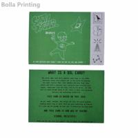Carte de forme spéciale fourchette-couteau en carton C2S 300 g/m² avec impression 4 couleurs et pelliculage mat, découpe personnalisée pour billet d'événement