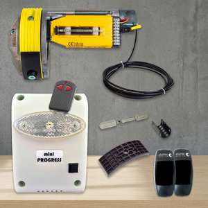Kit complet de porte automatique Premium ELSAMEC Modèle 7212KIT1 - Installation facile par vis - Télécommande - Aluminium et acier durables - Product Image 3