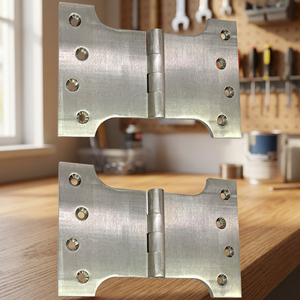 Charnière en laiton Coshik Exports 155 mm x 100 mm, finition nickel satiné, design traditionnel, angle d'ouverture 180°, installation facile pour porte - Product Image 2