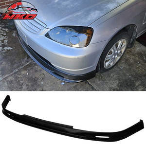 เหมาะสำหรับ Honda Civic 2 ปี 2001-2003 ชุดแต่งกันชนหน้าสไตล์ Mugen สีดำดิบ - Product Image 1