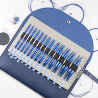 Vente en gros Ensemble d'outils à tricoter 13 pièces Colorful Aluminum Oxide Amovible Sleeve Collar Circular Needle Gravure Sweater Needle