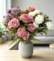 Bouquet d'hortensias artificiels à 5 têtes, fausse fleur en soie, bouquet d'hortensias artificiels, décoration de la maison, décoration de table de mariage
