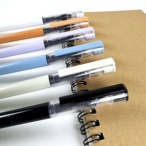 ANGO Morandi renk hızlı kuru 0.5mm iğne tüp jel kalemler Set düz sıvı plastik malzeme rulo tükenmez kalem kırtasiye malzemeleri - Product Image 2