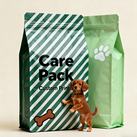 Doypack laminé sec en plastique PE souple pour animaux de compagnie sacs d'emballage de friandises antistatiques pour aliments pour chiens avec fermeture éclair