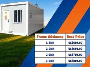 Rumah Kontainer Flat Pack 20ft Harga Terjangkau, Kabin Prefab Portabel, Rumah Mobile Terisolasi untuk Hunian/Kantor, Penjualan Langsung Pabrik - Product Image 2