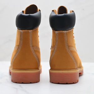 Botas de Caminar de Lujo para Hombre, Color Amarillo, Caña Alta, Parte Superior de Lona, Suela Gruesa Acolchada, Transpirables, Antiolor, con Diseño de Doodle, para Todas las Temporadas - Product Image 3