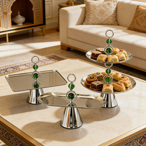 Exhibidor de Postres para Ramadán 2026, Bandeja para Pasteles de Acero Inoxidable, Soporte para Pasteles, Accesorios para Bodas, Artículos para Fiestas y Decoración del Hogar - Product Image 1