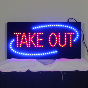 12*24 inch đưa ra mỹ cửa hàng thực phẩm dẫn đăng ký, Acrylic nhà hàng dẫn quảng cáo mở nhấp nháy hiển thị - Product Image 3