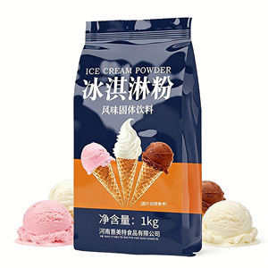 Polvo para <span class=keywords><strong>Helado</strong></span> <span class=keywords><strong>de</strong></span> <span class=keywords><strong>Chocolate</strong></span>, Mezcla <span class=keywords><strong>de</strong></span> Polvo para <span class=keywords><strong>Helado</strong></span> Suave Estilo McDonald's, 1 kg, Reproduce el Sabor Famoso, Suave y Sedoso para Tiendas <span class=keywords><strong>de</strong></span> Postres - Product Image 1