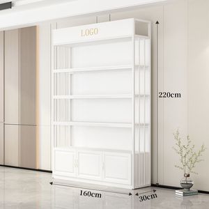 Exhibidores de estanterías multinivel personalizados al por mayor para salones de belleza, cosméticos, productos para <span class=keywords><strong>el</strong></span> cuidado de la piel, artículos para tiendas de maternidad y bebés - Product Image 4