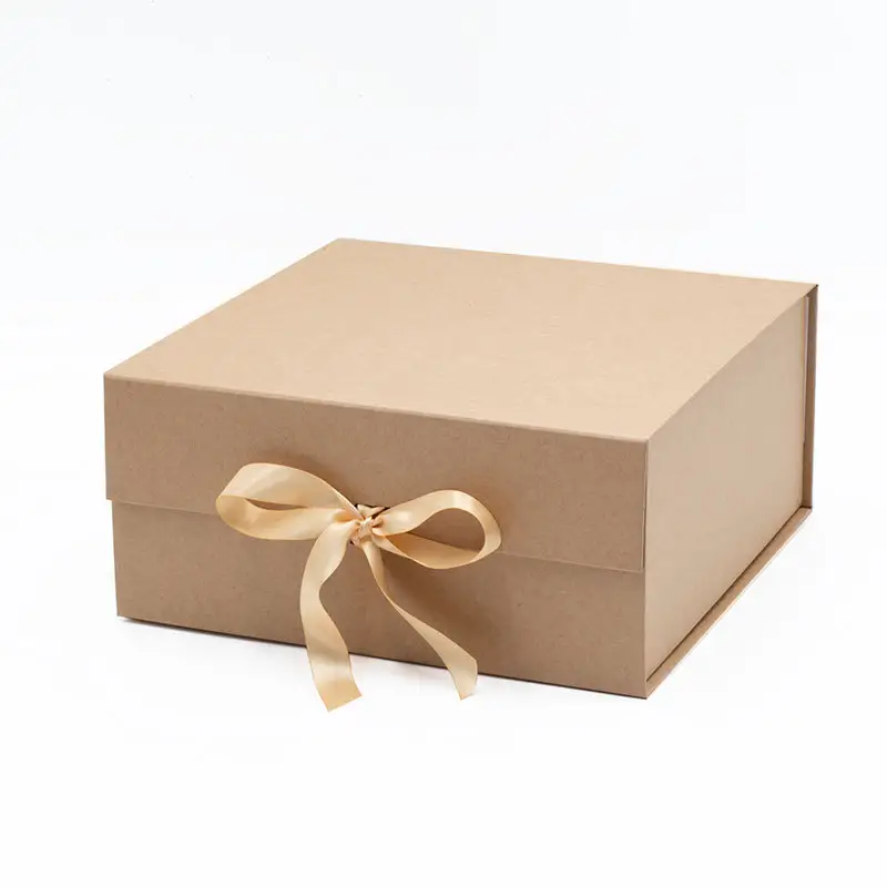 Jinbar 사용자 정의 접이식 자기 리본 활 폐쇄 의류 포장 포장 직사각형 튼튼한 선물 상자