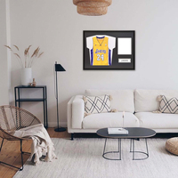Cadre en aluminium pour maillot de football 60x80cm Noir Pop Art Moderne Personnalisé pour affichage de maillots de baseball et de basketball
